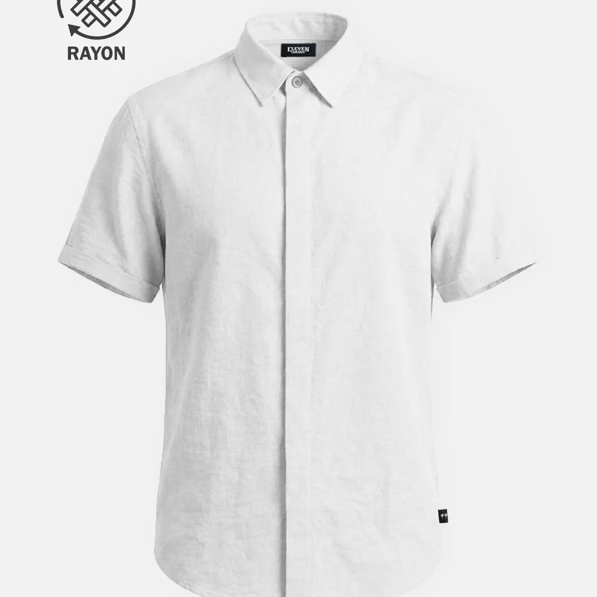Men's Rayon Blend Classic Short Sleeve Shirt ElevenOasis
