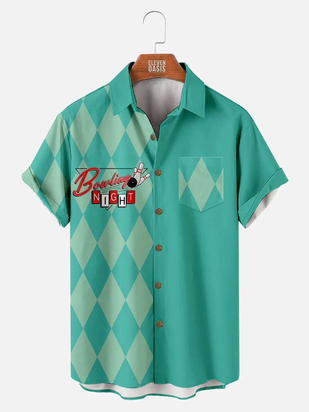 Bowling Color Contrast Men's Short Sleeve ShirtMens short sleeve shirts Big and tall Mens shirts Short sleeve shirts for men Mens 4xl shirts Casual short sleeve shirts