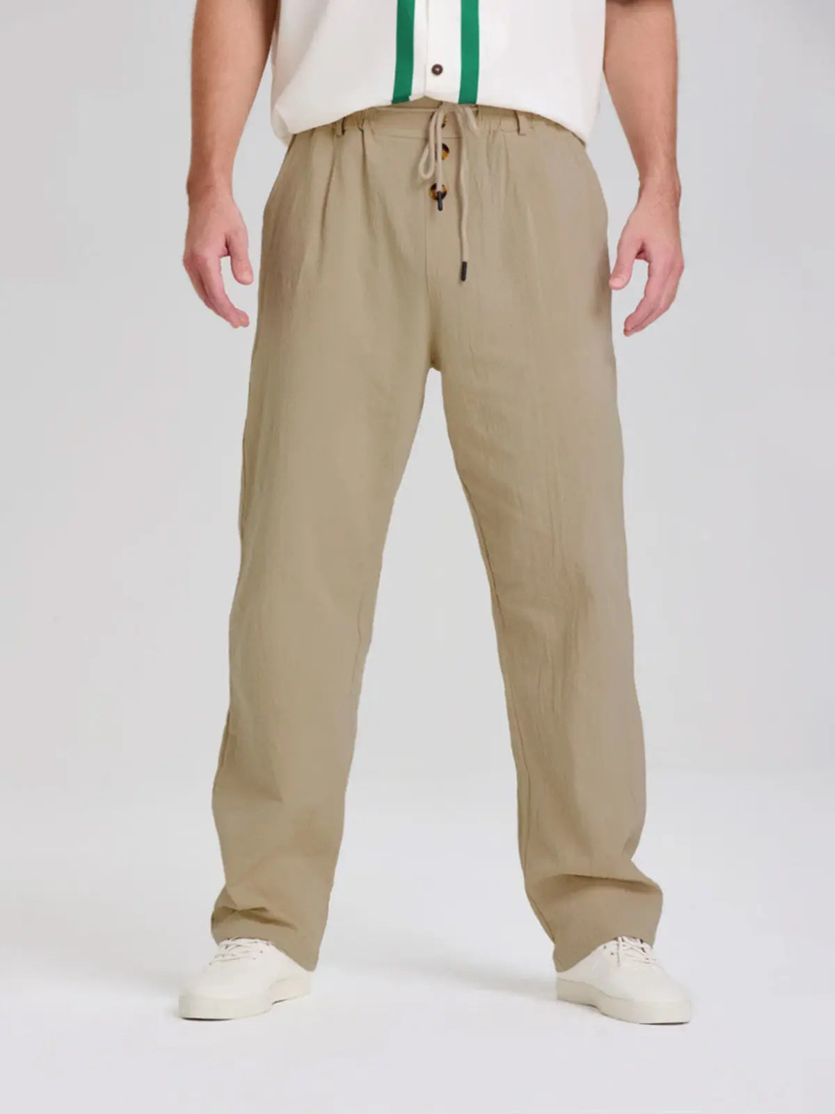 Men's Linen Blend Wide Leg Lounge Pants ElevenOasis