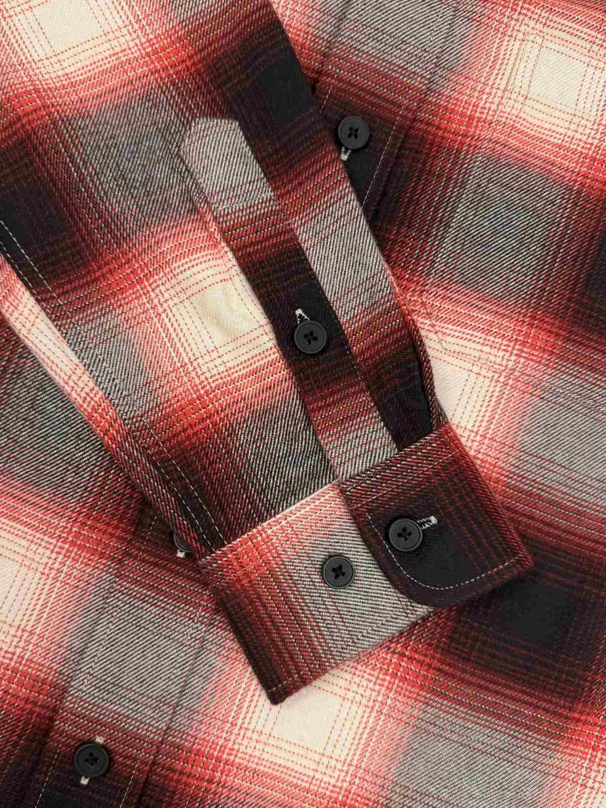 Men's Brushed Cotton Ombre Plaid Long Sleeve Shirt Eleven Oasis