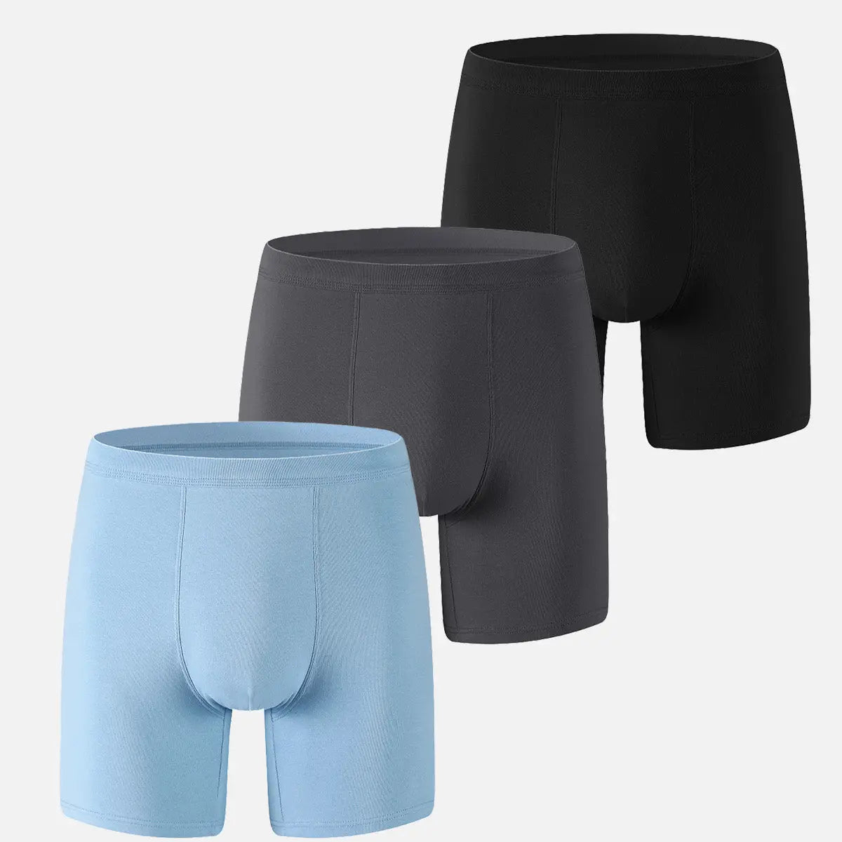Men's Long-Leg Cotton Stretch Boxer Briefs Eleven Oasis