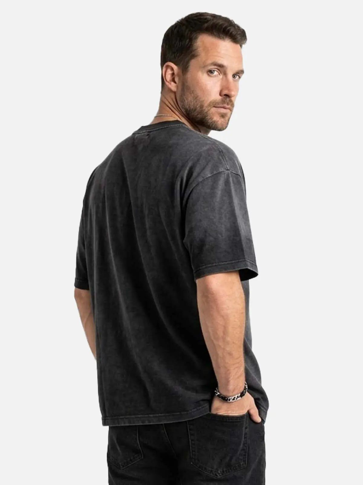 Men's Washed Gradient Crew Neck T-Shirt ElevenOasis