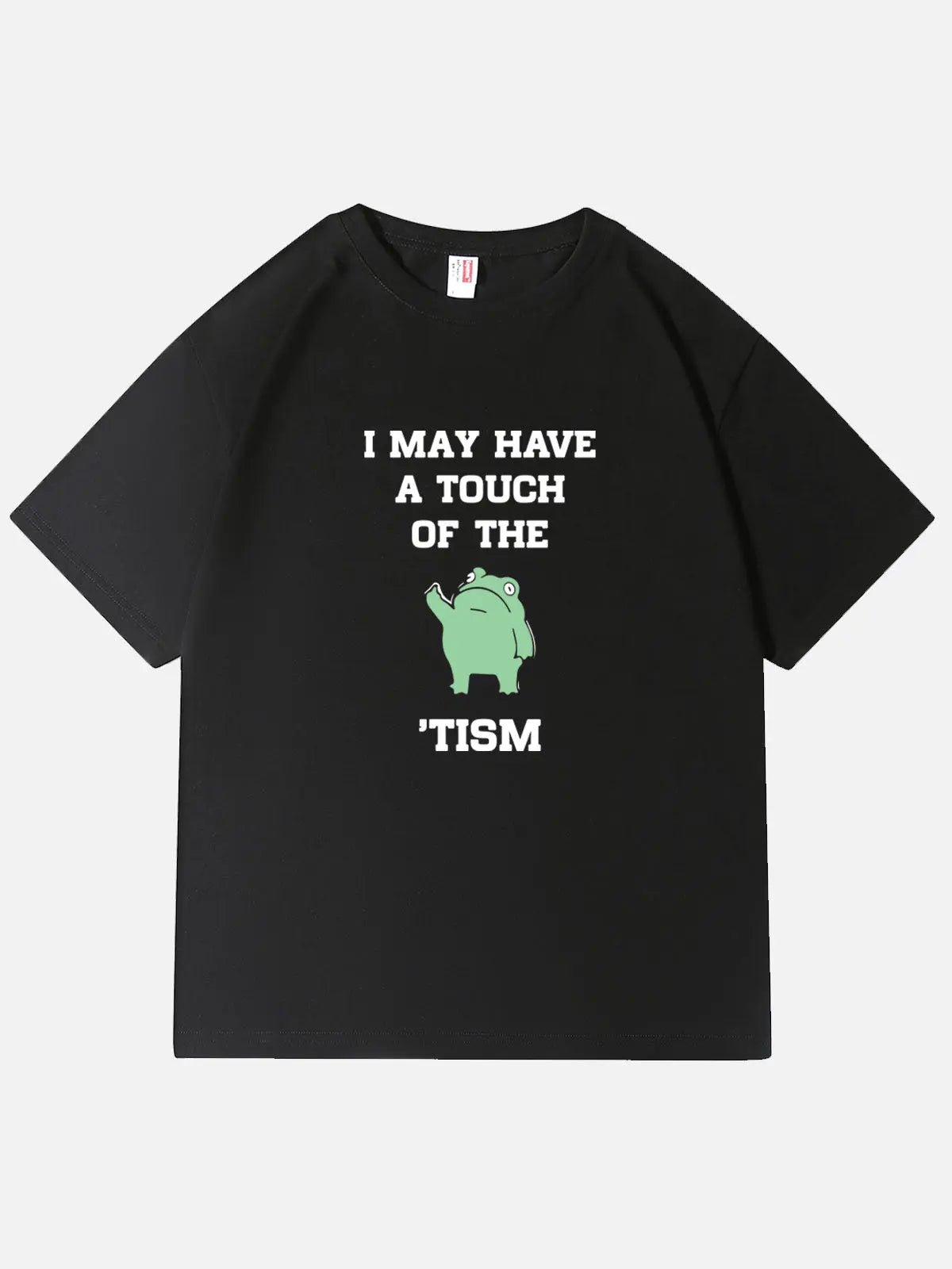 Touch of the Tism Frog Meme Cotton T-Shirt Eleven Oasis