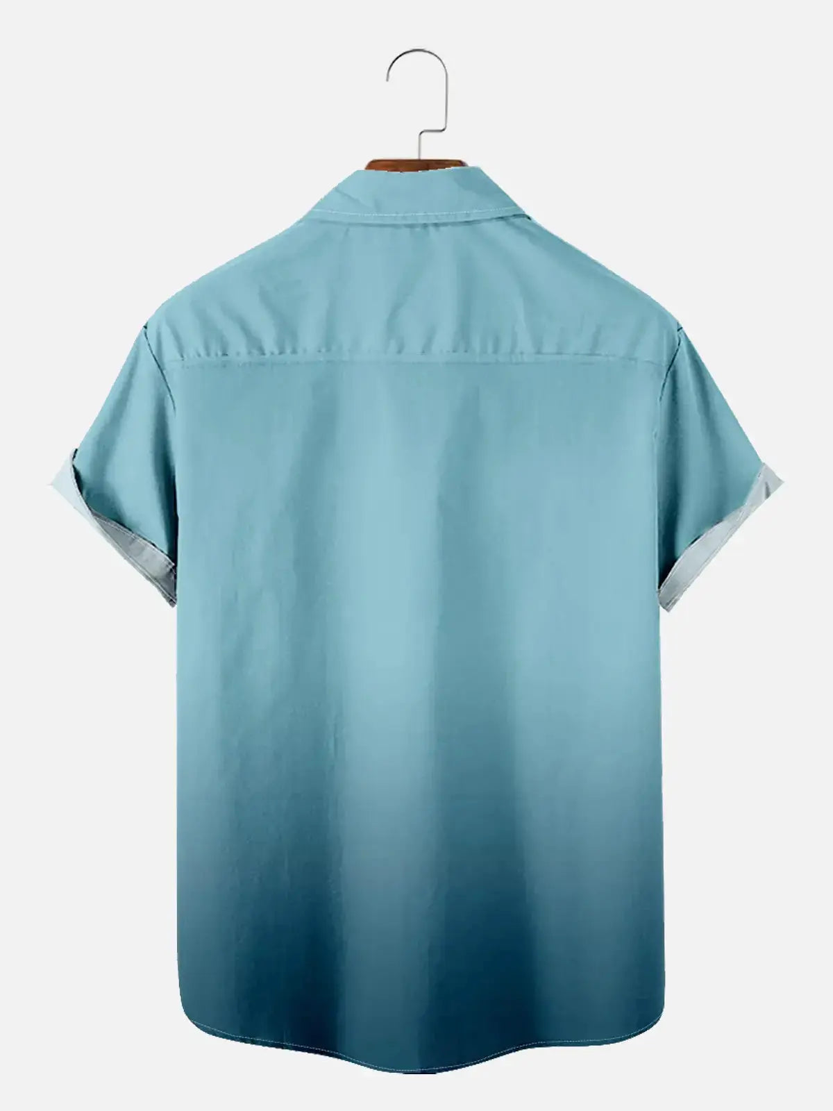 Men's Casual Everyday Ombre Shirt with Chest Pocket ElevenOasis