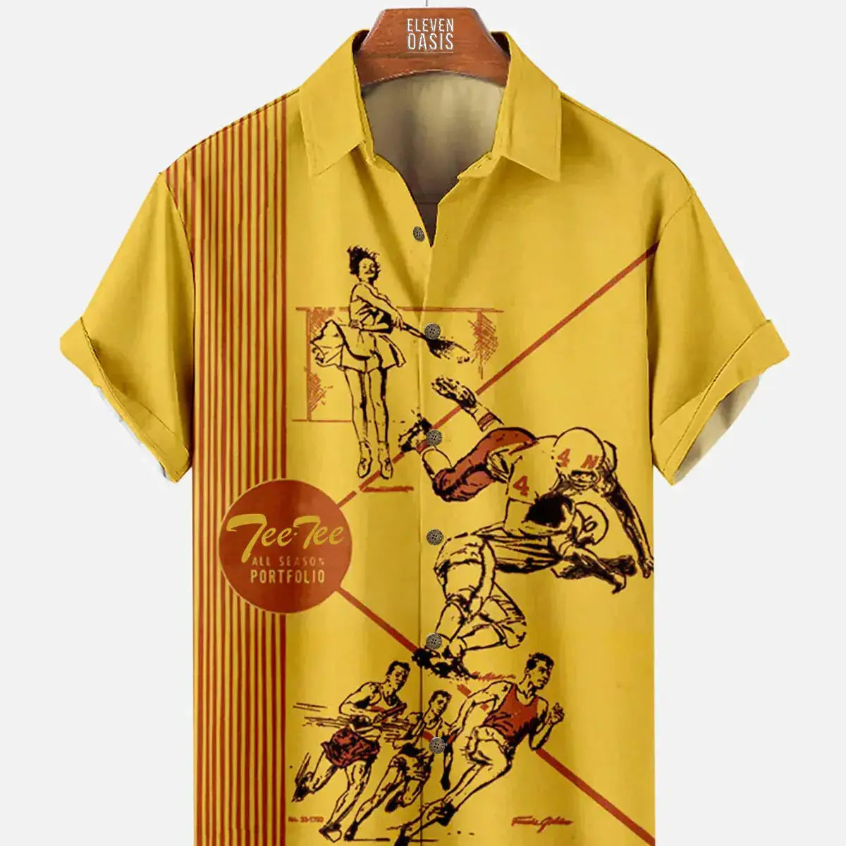 Tall Men's Pop Culture 70's-80s Nostalgia Short Sleeve Shirt