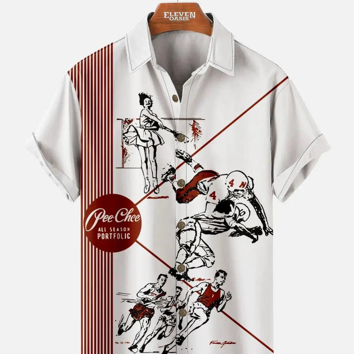 Men's Pee Chee Folder Front and Back Cover Nostalgia Shirt ElevenOasis