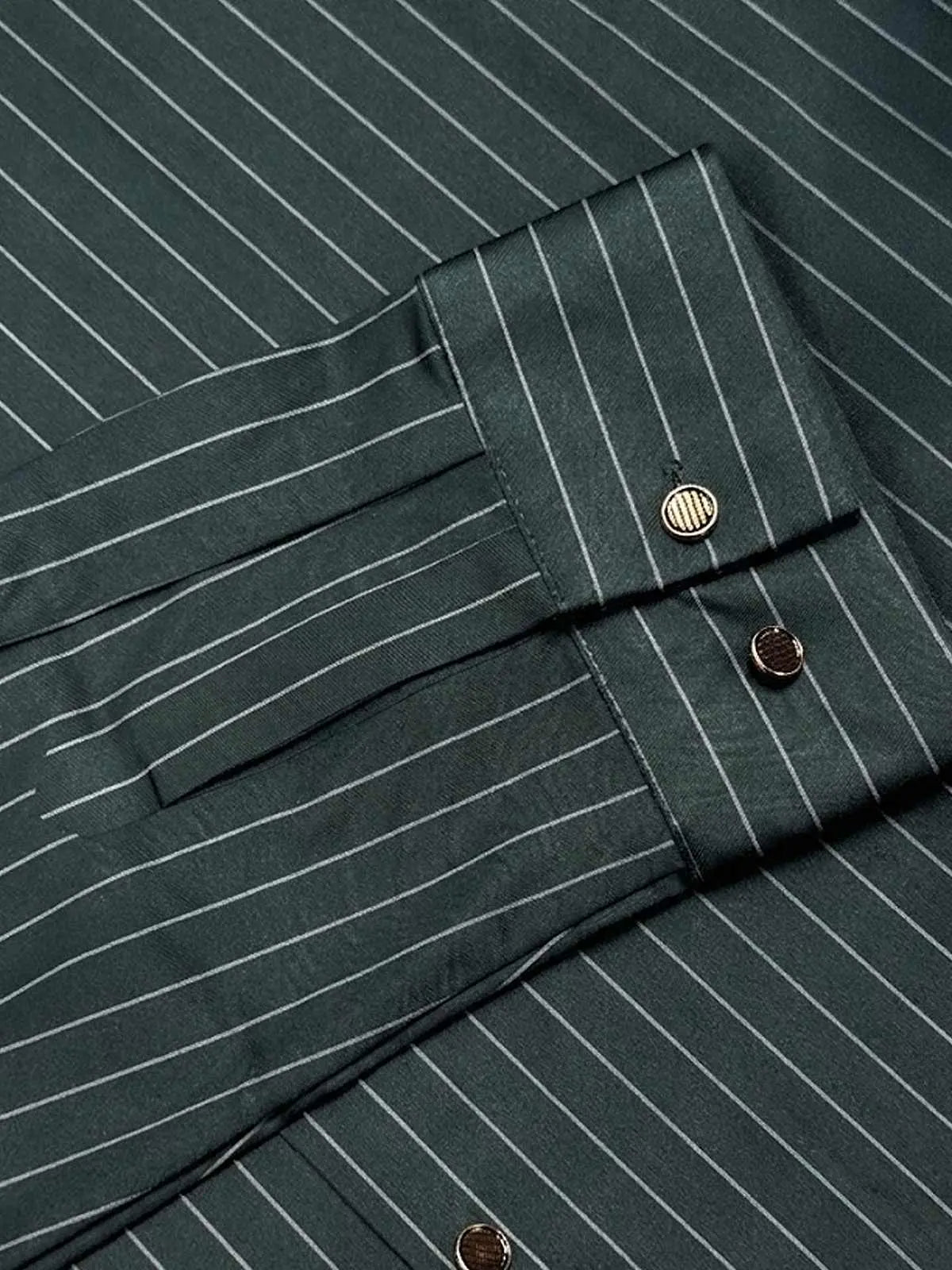 Men's Classic Pinstripe Stretch Slim Fit Long Sleeve Shirt Eleven Oasis