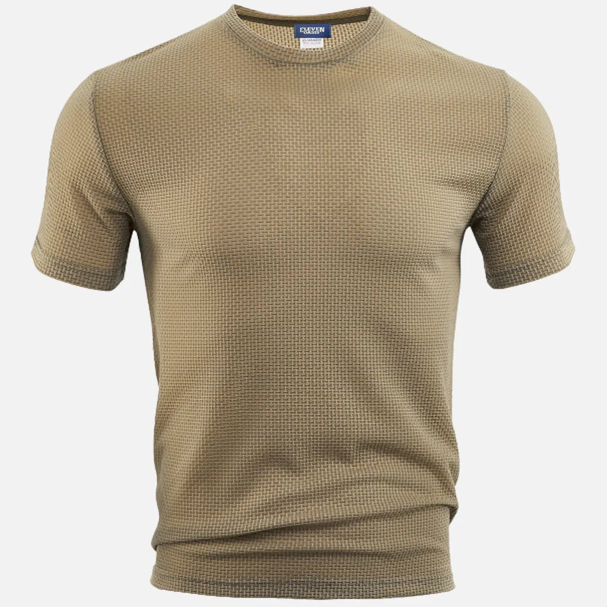 Men's Textured Jacquard Crew Neck T-Shirt Eleven Oasis