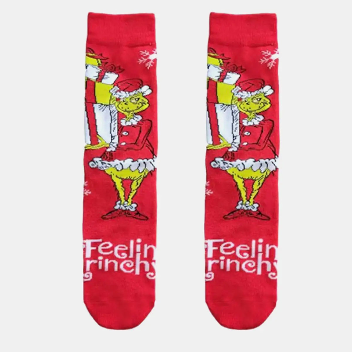 Grinch-Themed Christmas Novelty Socks ElevenOasis