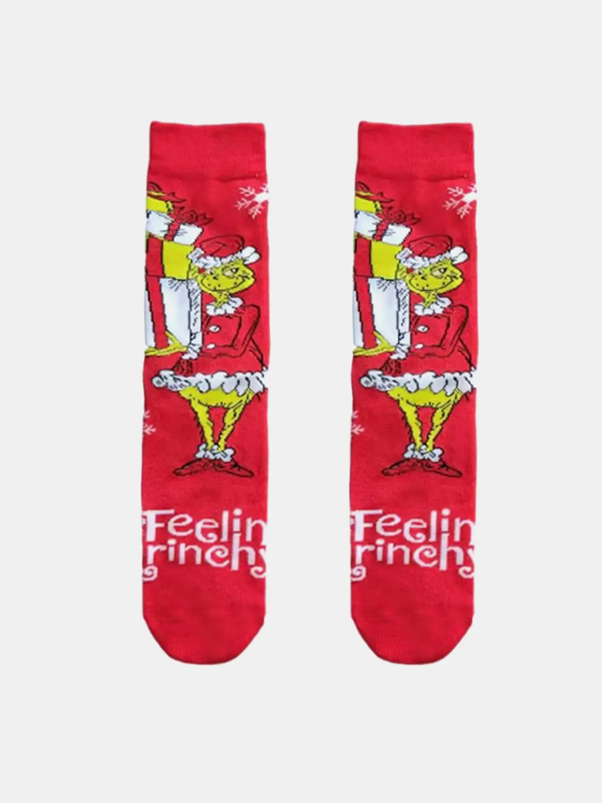 Grinch-Themed Christmas Novelty Socks ElevenOasis