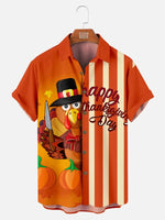 Happy Thanksgiving Day Men's Short Sleeve Shirt ElevenOasis