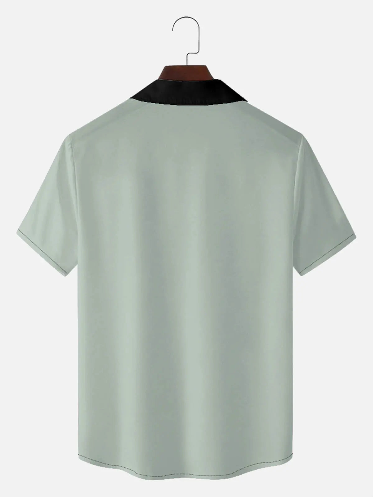 Men's Retro Contrast Center Panel Short Sleeve Shirt Eleven Oasis