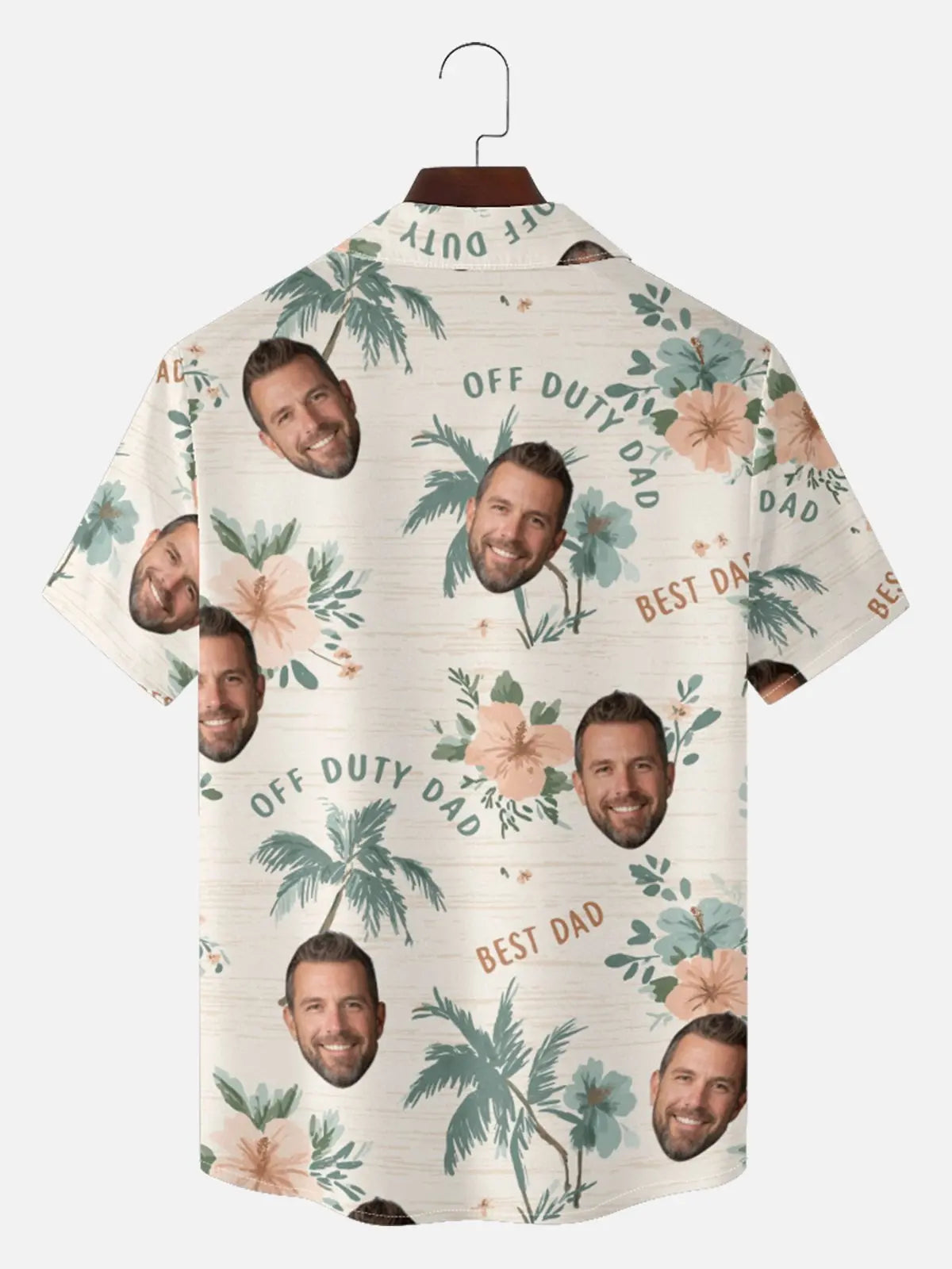 Men's Custom Face "Best Dad" Hawaiian Short Sleeve Shirt Eleven Oasis