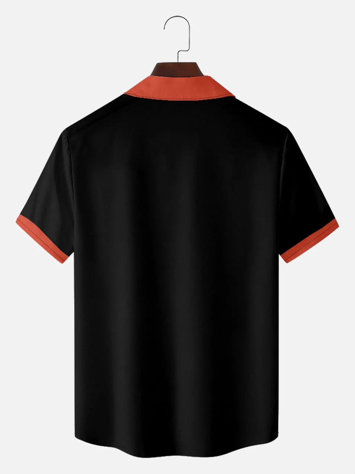 Men's Contrast Collar Atomic Line Bowling Short Sleeve Shirt Eleven Oasis