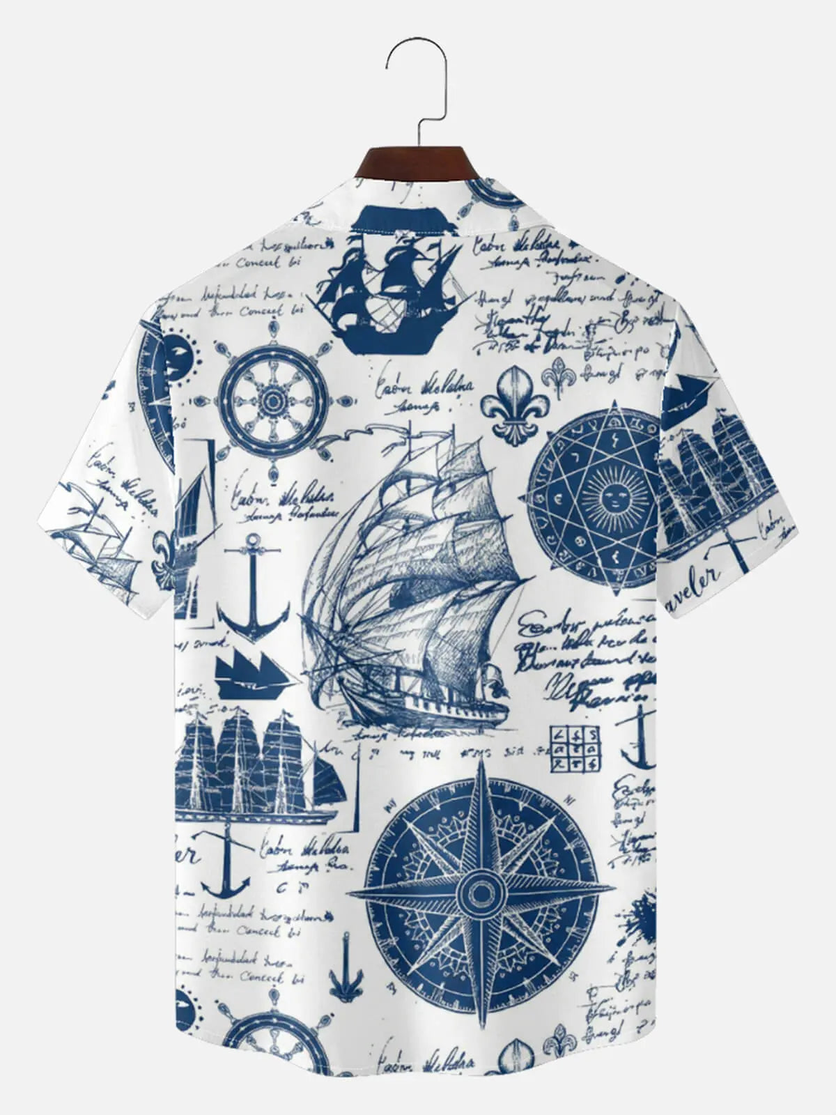 Tall Men's Nautical Explorer Short Sleeve Shirt Eleven Oasis