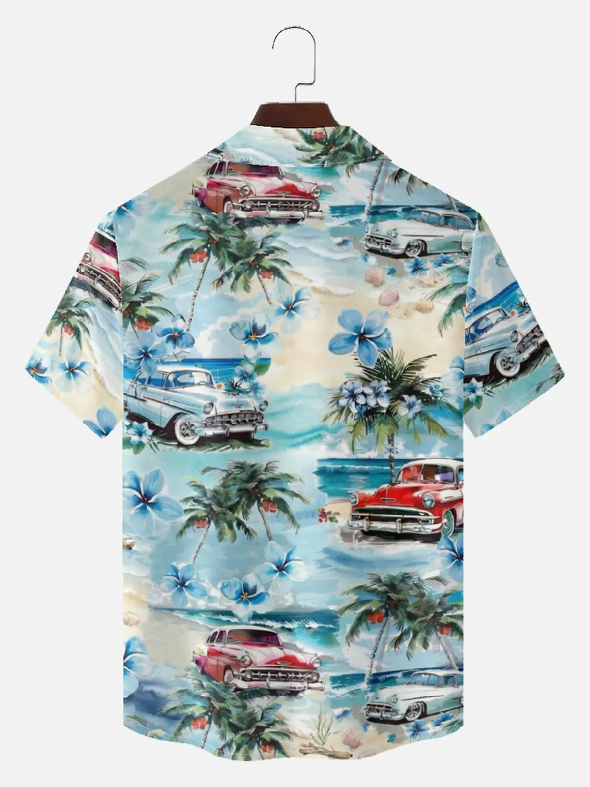 Tall Men's Vintage Island Hot Rod Short Sleeve Shirt Eleven Oasis
