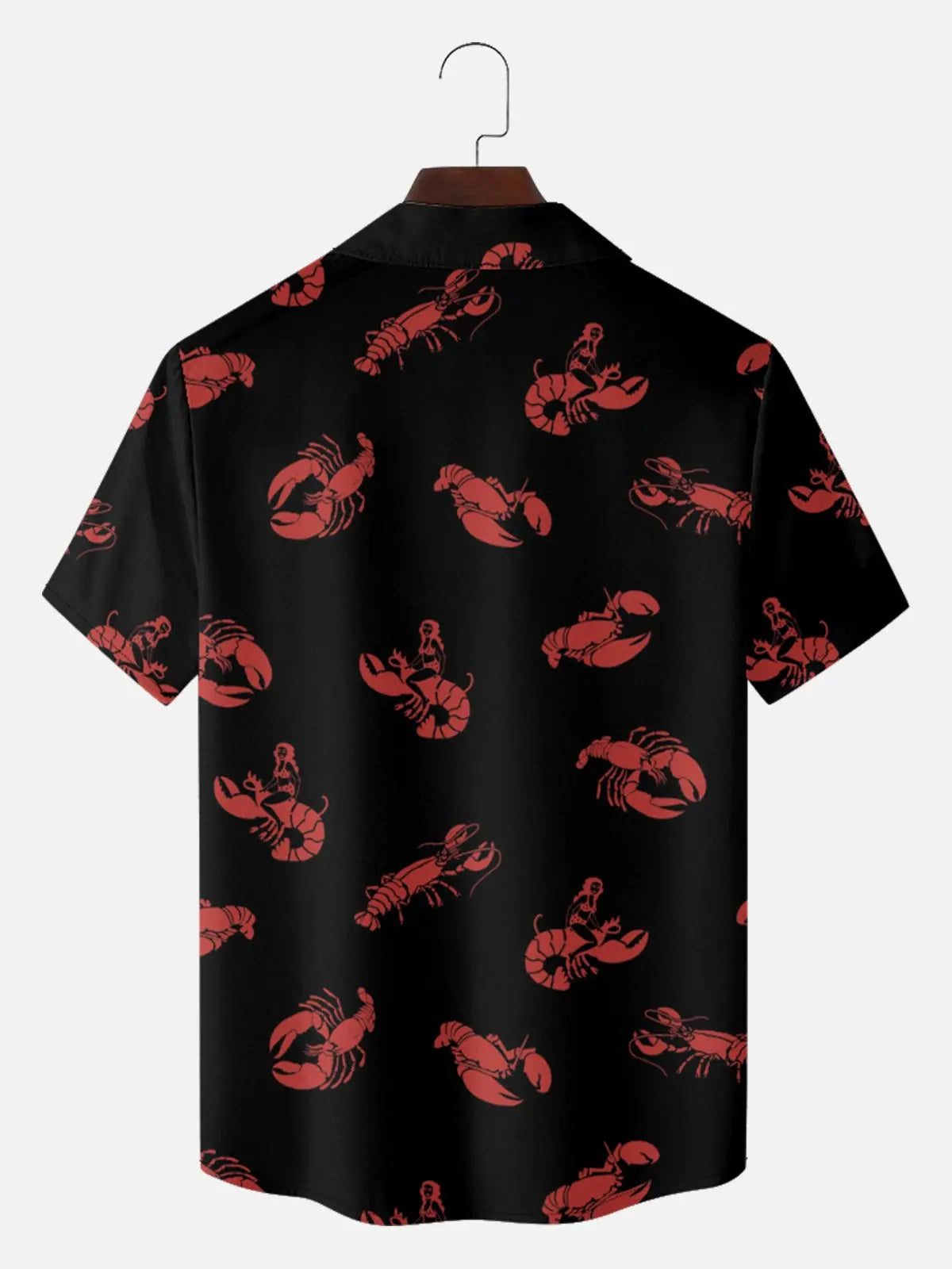 Men's Lobster Pin-Up Short Sleeve Shirt ElevenOasis
