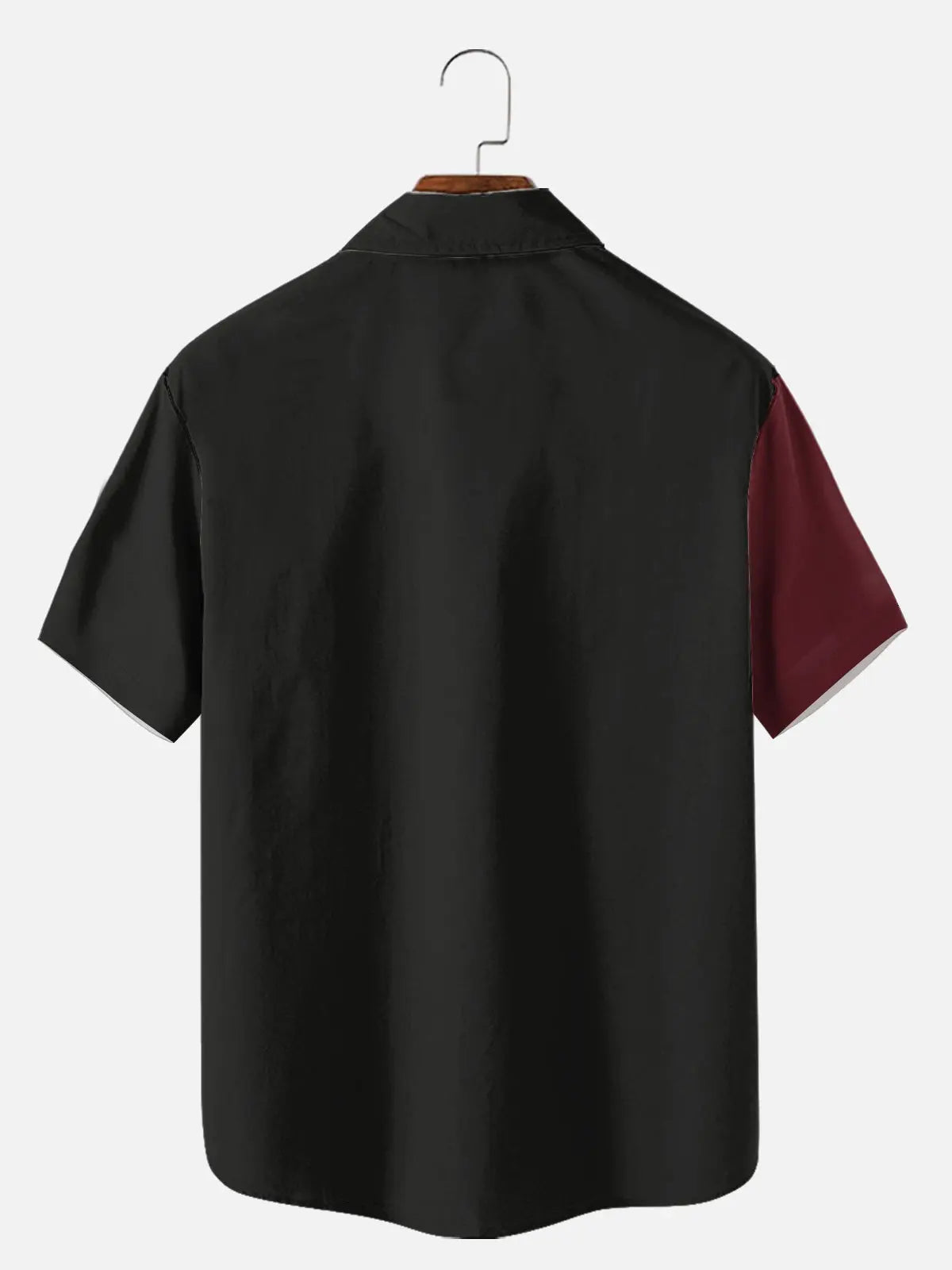 Tall Men's Retro Panel Bowling Short Sleeve Shirt Eleven Oasis