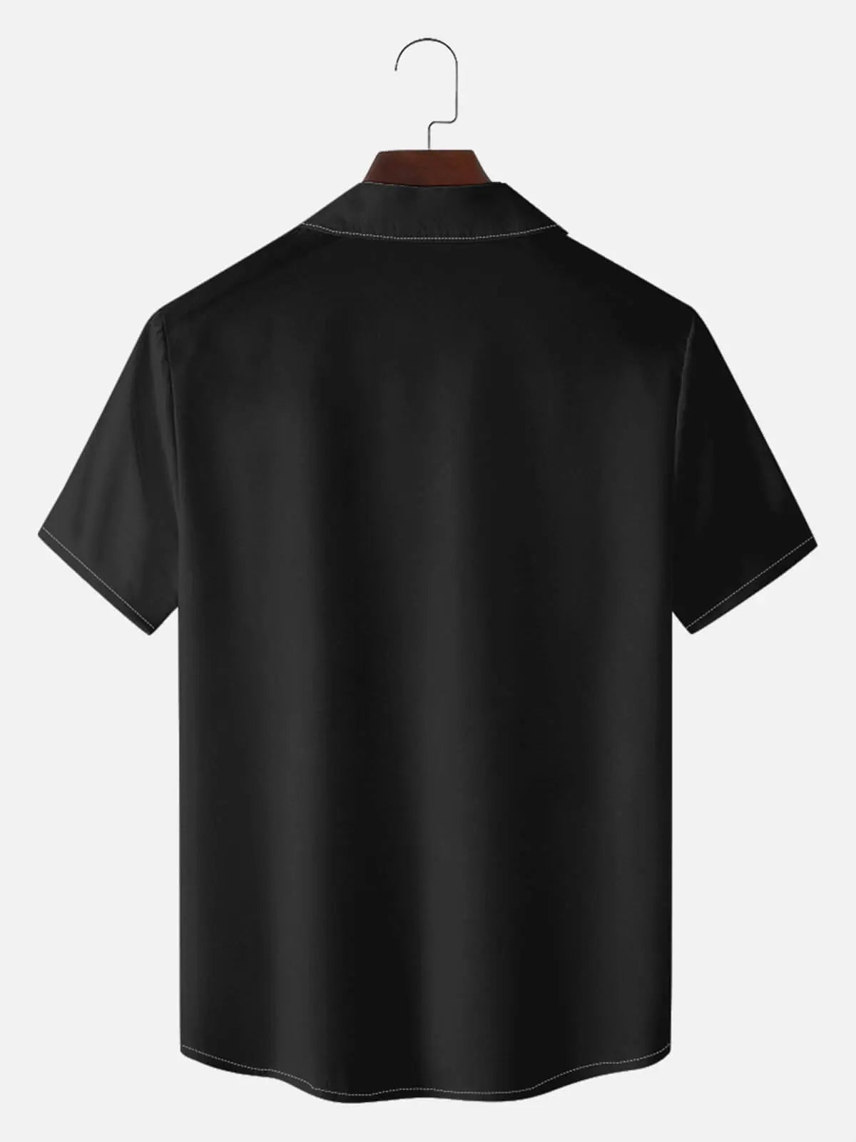 Men's Retro Tonal Panel Short Sleeve Shirt ElevenOasis