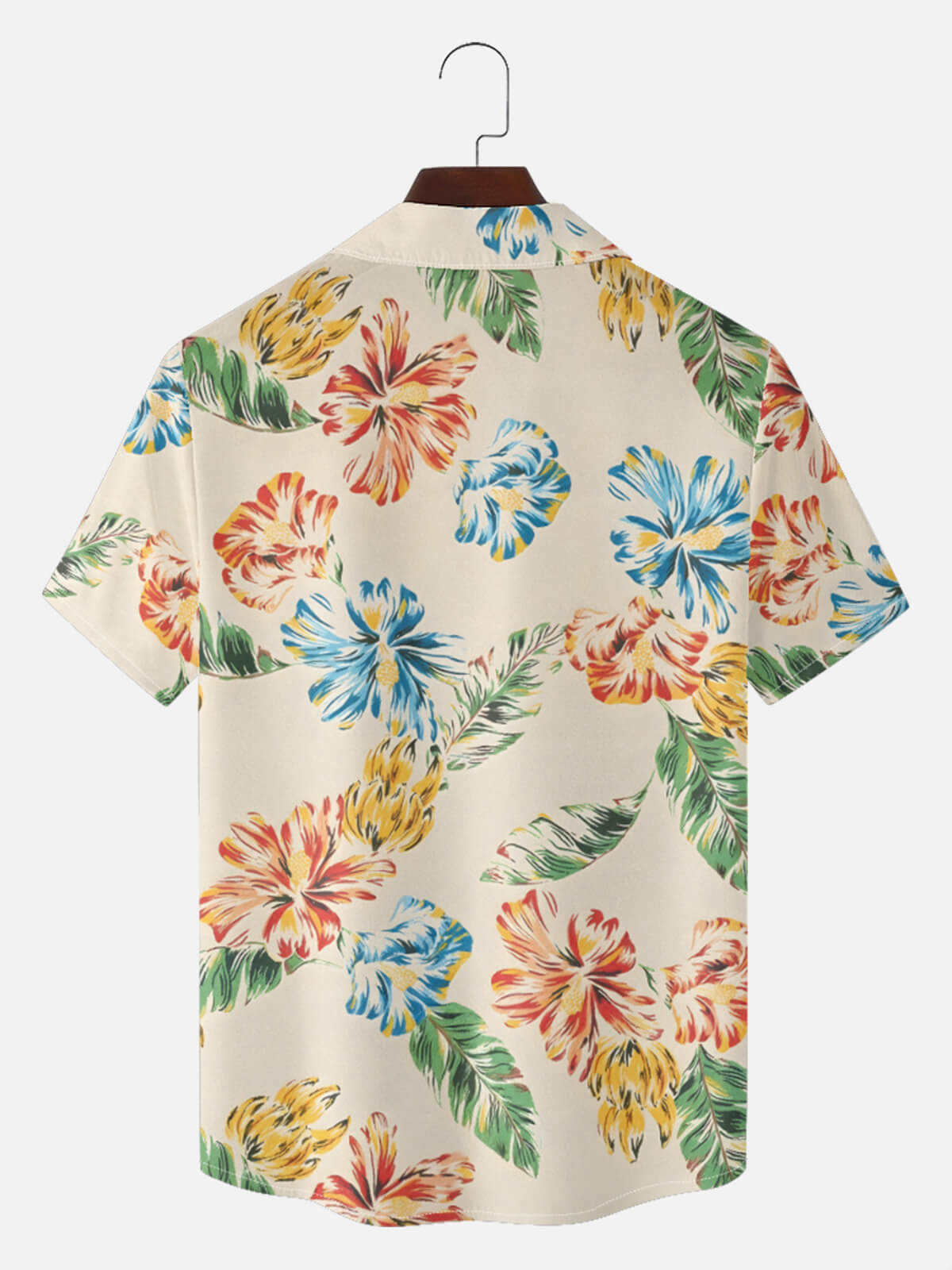 Tall Men's Vintage Tropical Floral Short Sleeve Shirt Eleven Oasis