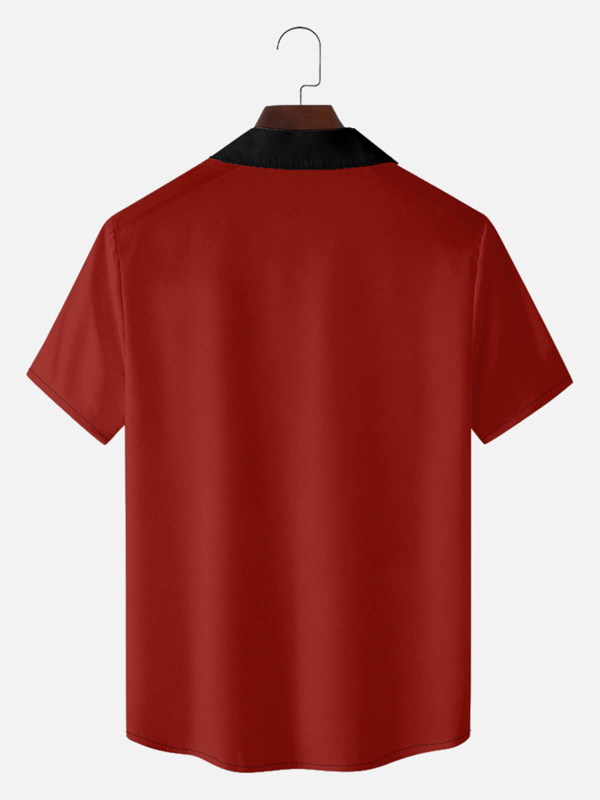 Men's Retro Contrast Center Panel Short Sleeve Shirt ElevenOasis