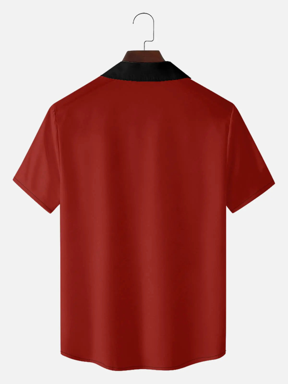 Men's Retro Contrast Center Panel Short Sleeve Shirt ElevenOasis