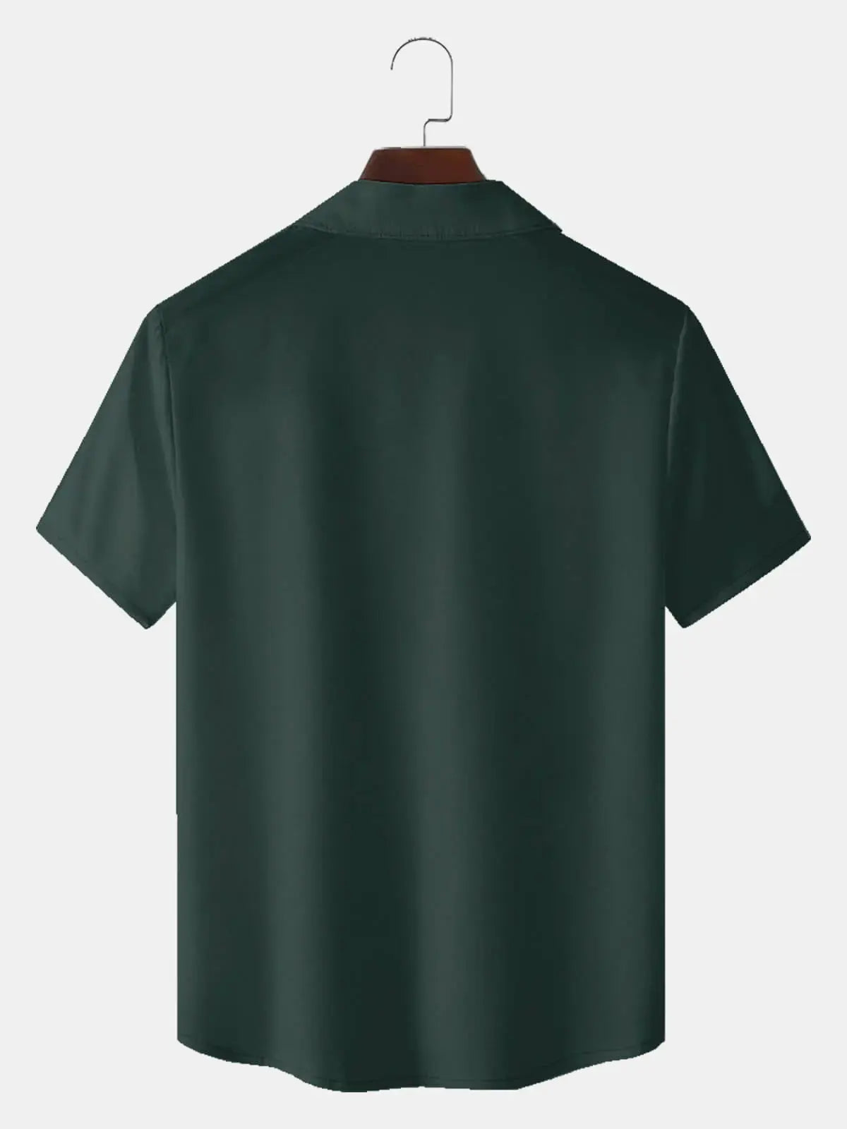 Men's Vintage Panel Camp Collar Short Sleeve Shirt ElevenOasis
