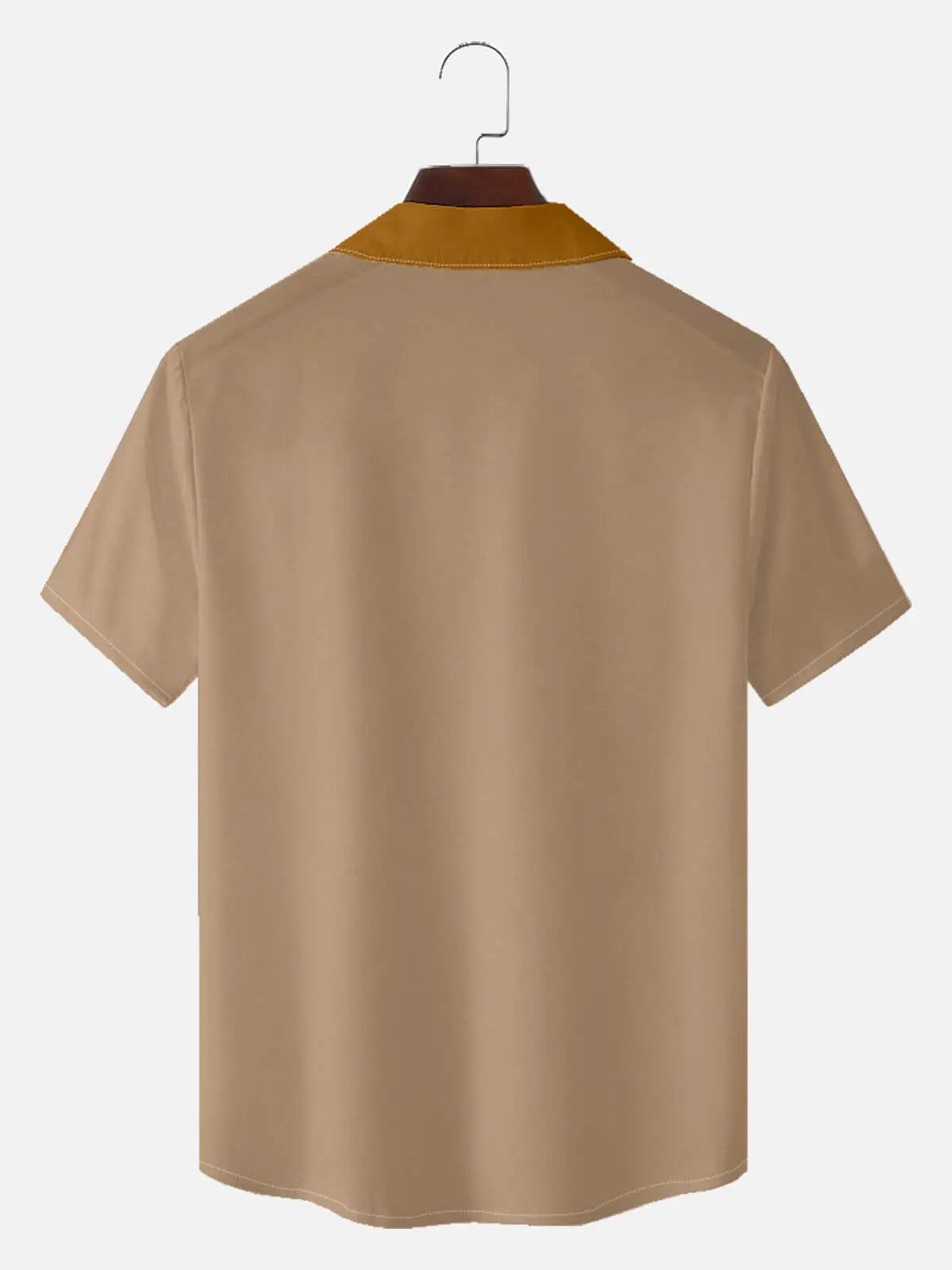 Tall Men's Retro Diamond Panel Short Sleeve Shirt ElevenOasis