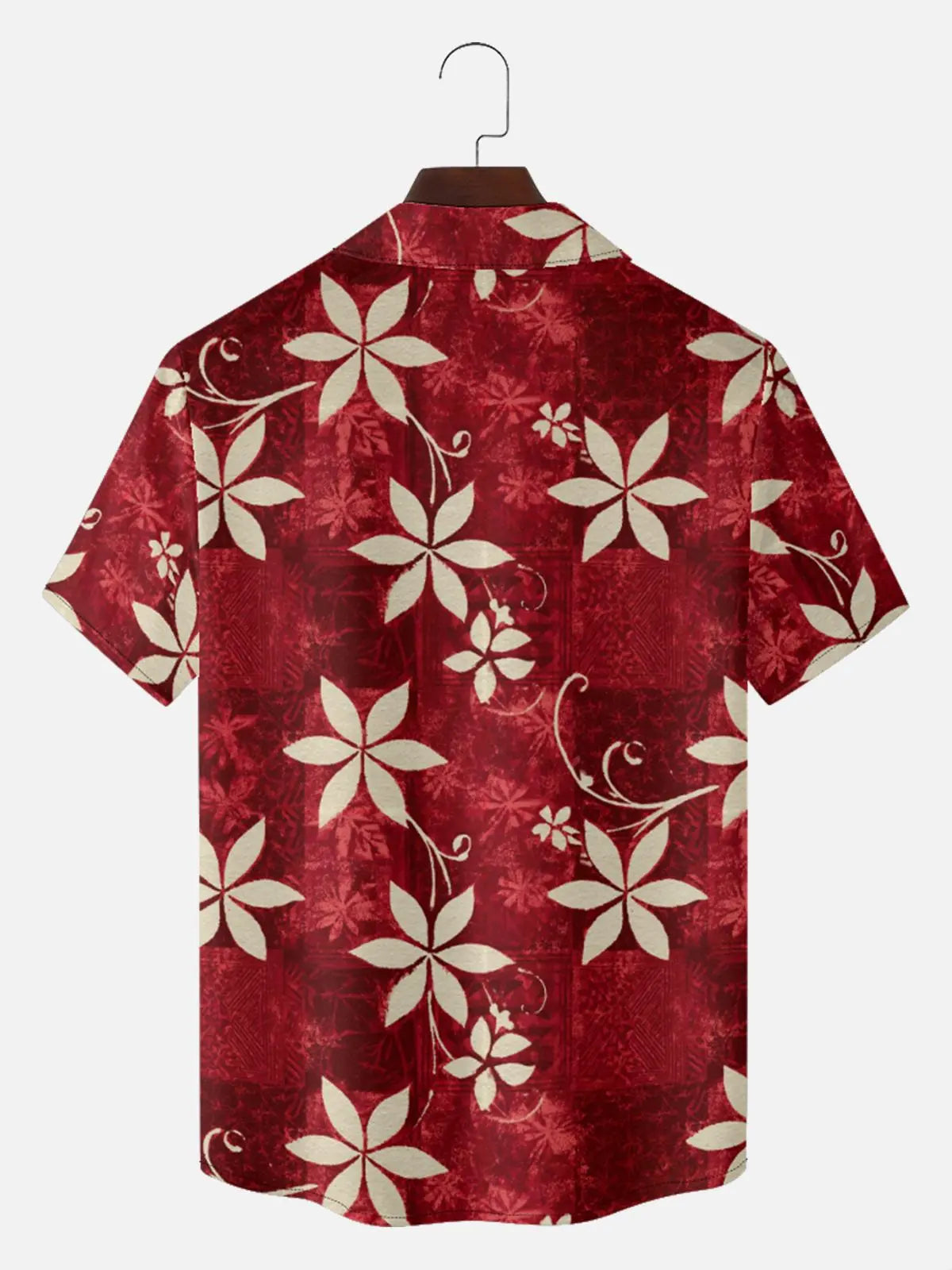 Men's Abstract Floral Vine Short Sleeve Shirt ElevenOasis