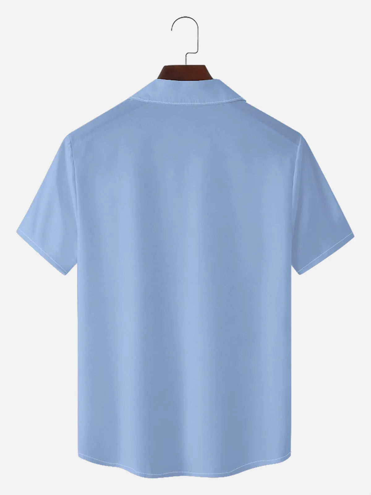 Men's Retro Tonal Panel Short Sleeve Shirt ElevenOasis