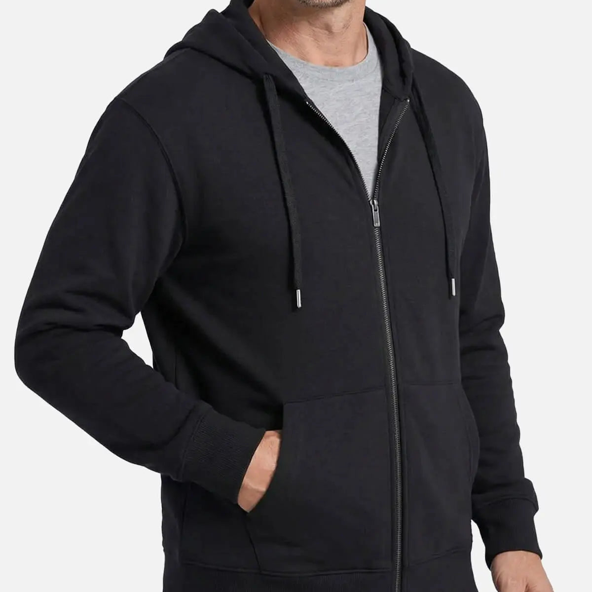 Men's Classic Cotton Zip-Up Hoodie Eleven Oasis