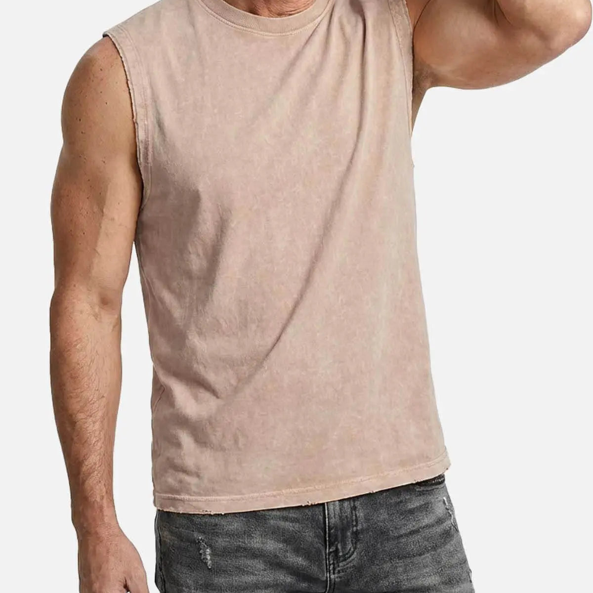 Men's Vintage Washed Cotton Tank Top Eleven Oasis
