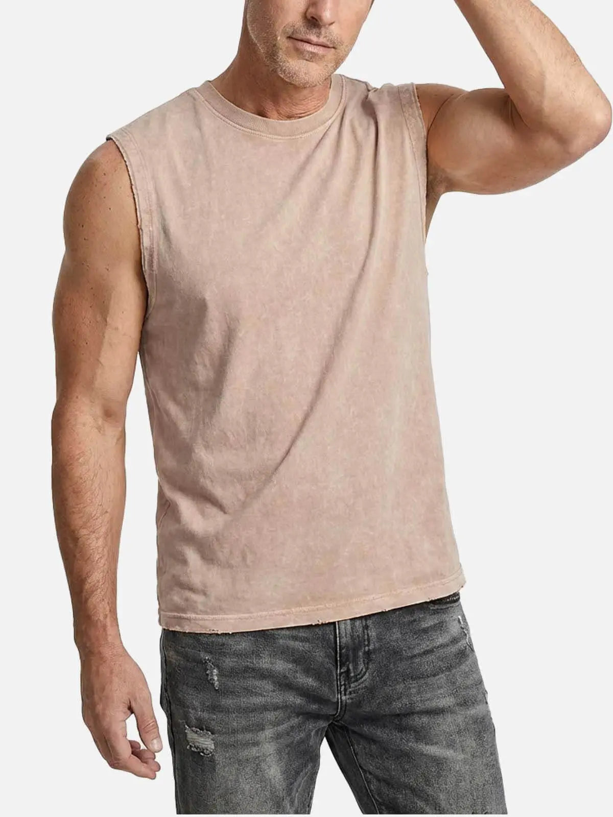 Men's Vintage Washed Cotton Tank Top Eleven Oasis