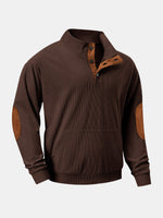 Men's Elbow Patch Ribbed Pullover Eleven Oasis