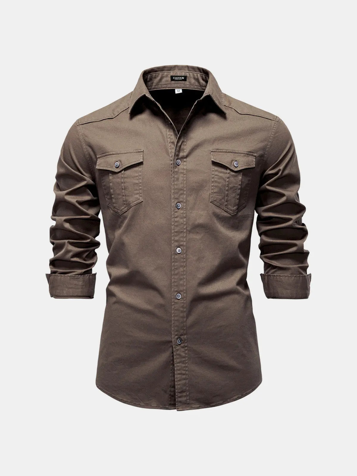 Men's Workwear Slim Fit Long Sleeve Shirt ElevenOasis