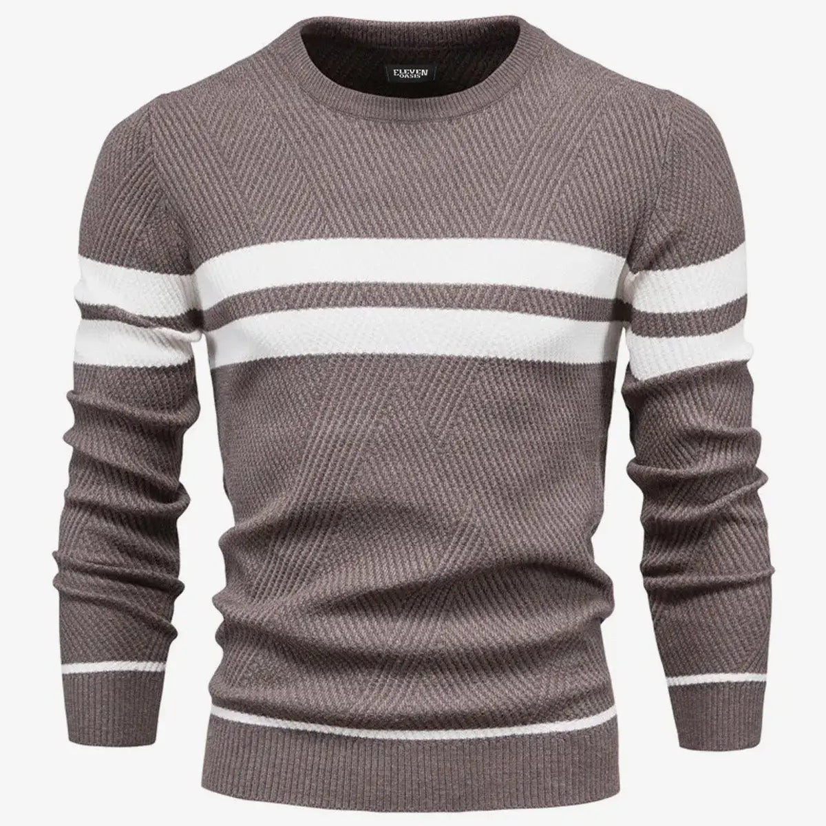 Men's Slim Stripe Knit Sweater ElevenOasis