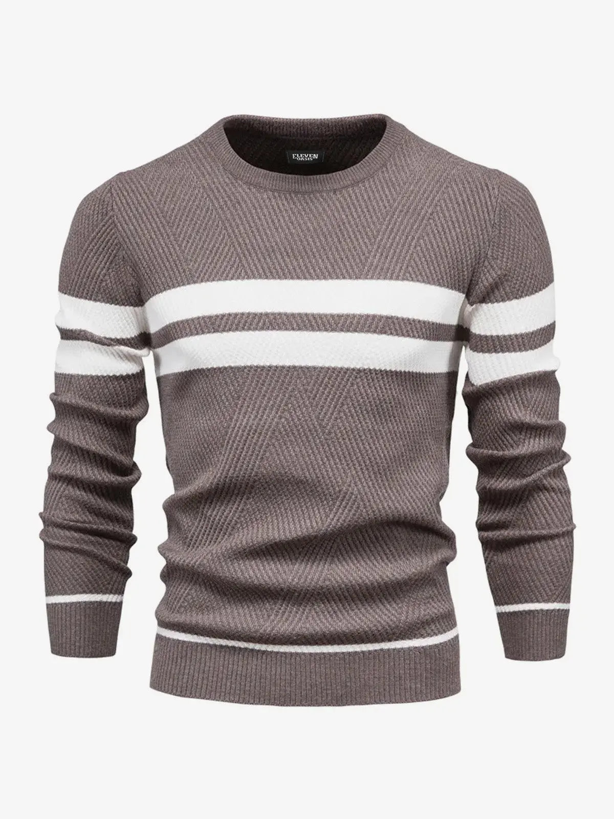 Men's Slim Stripe Knit Sweater ElevenOasis
