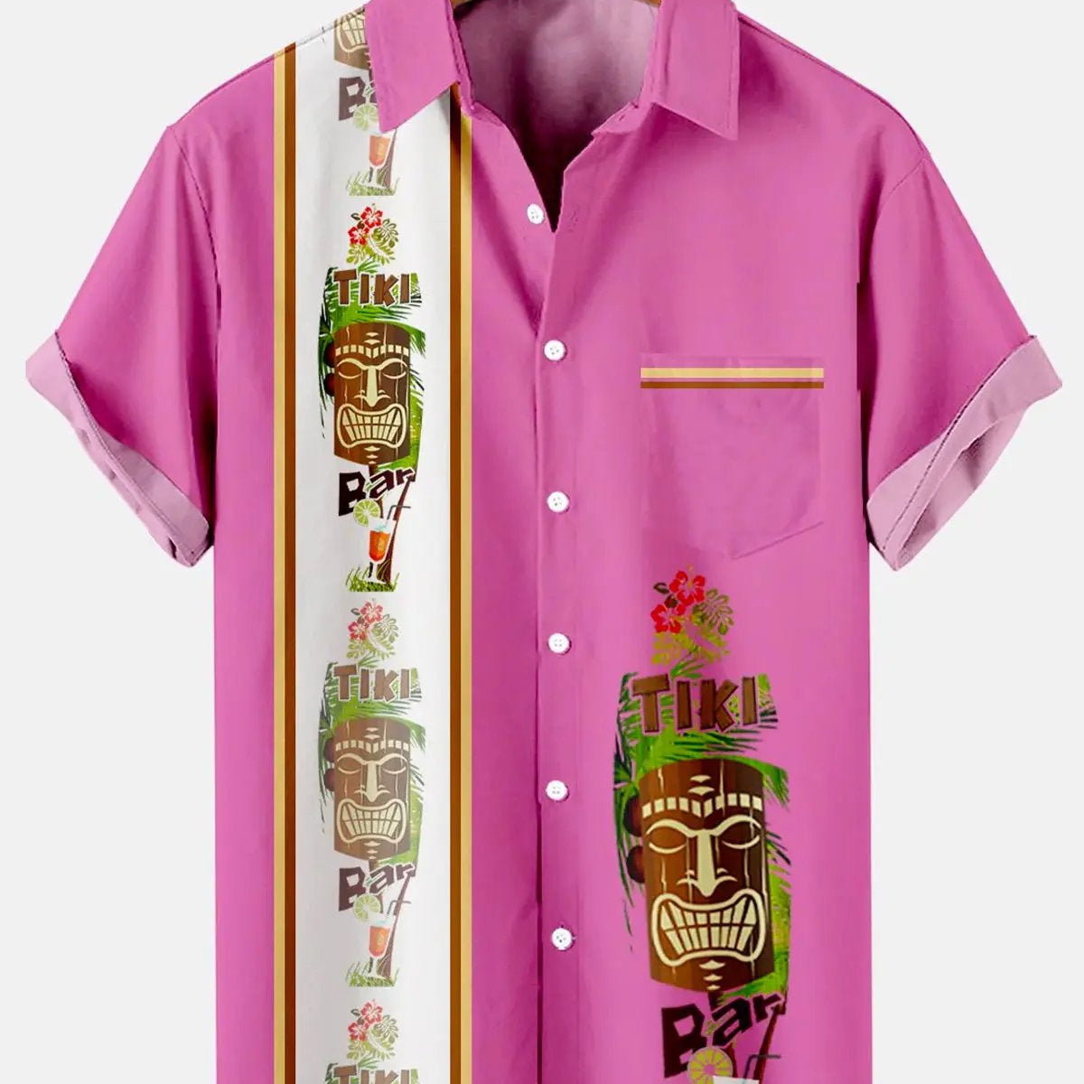 Men's Tiki Bar Paradise Short Sleeve Shirt ElevenOasis