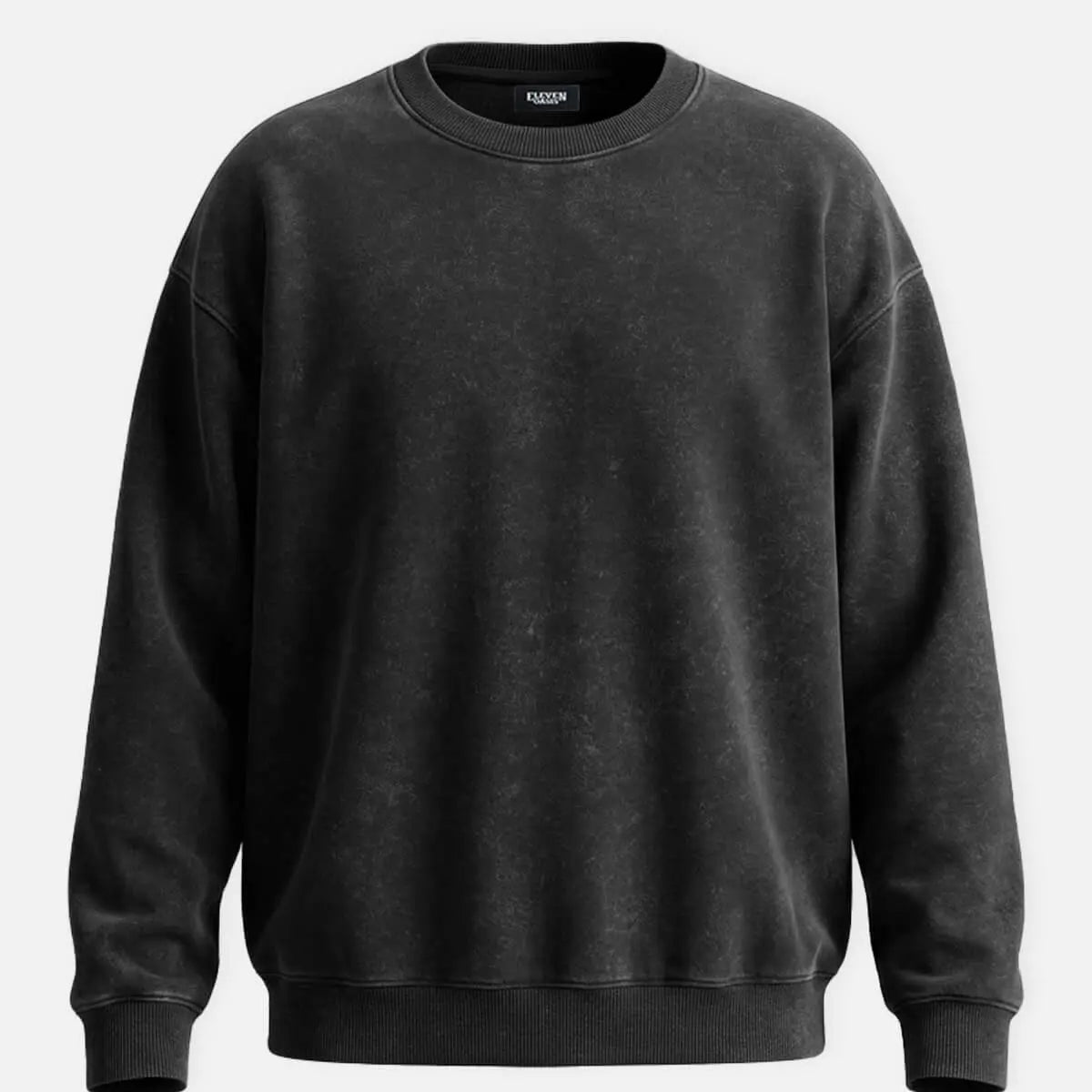 Men's Washed Vintage Crewneck Sweatshirt Eleven Oasis