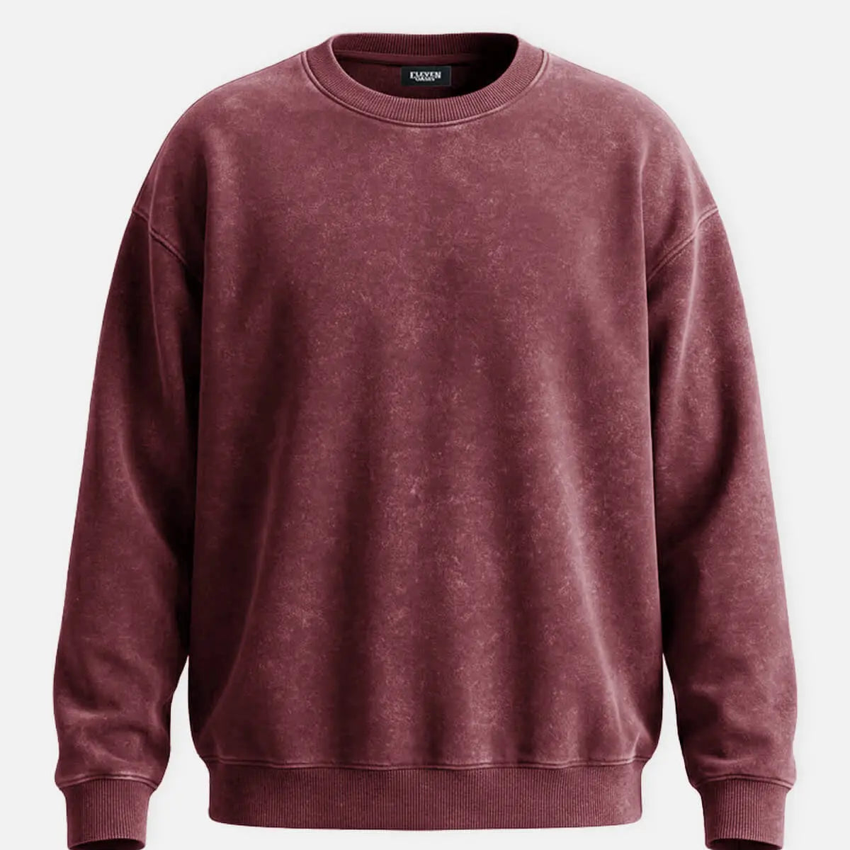 Men's Washed Vintage Crewneck Sweatshirt Eleven Oasis