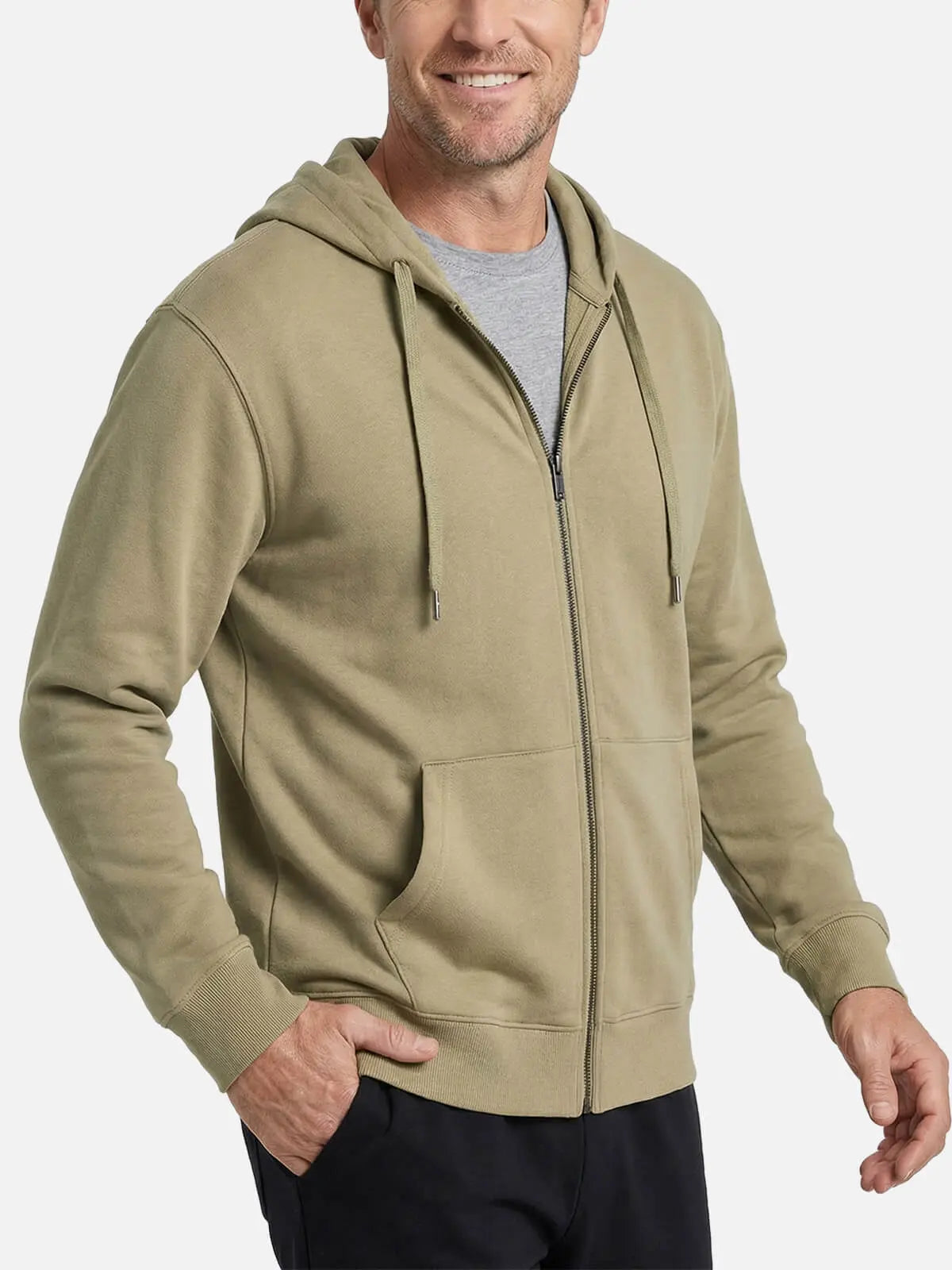 Men's Classic Cotton Zip-Up Hoodie Eleven Oasis
