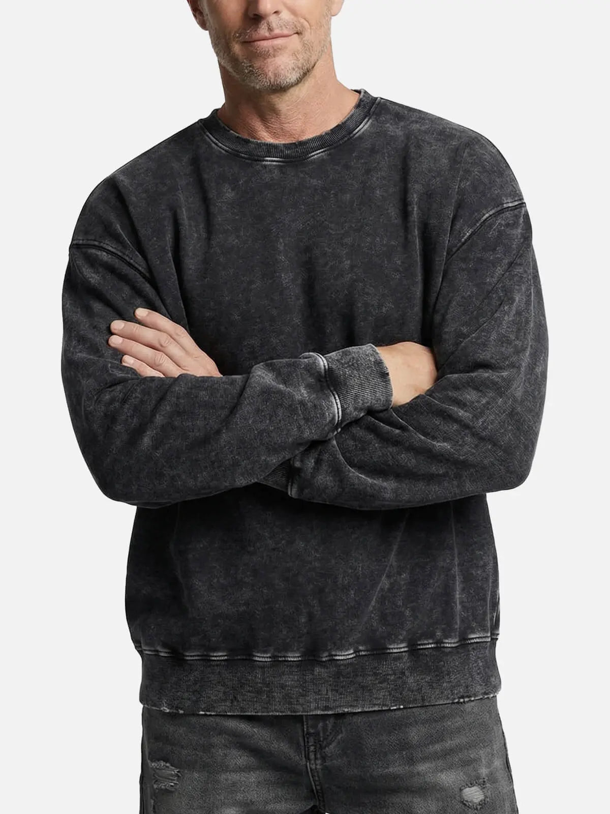 Men's Vintage Washed Cotton Sweatshirt Eleven Oasis