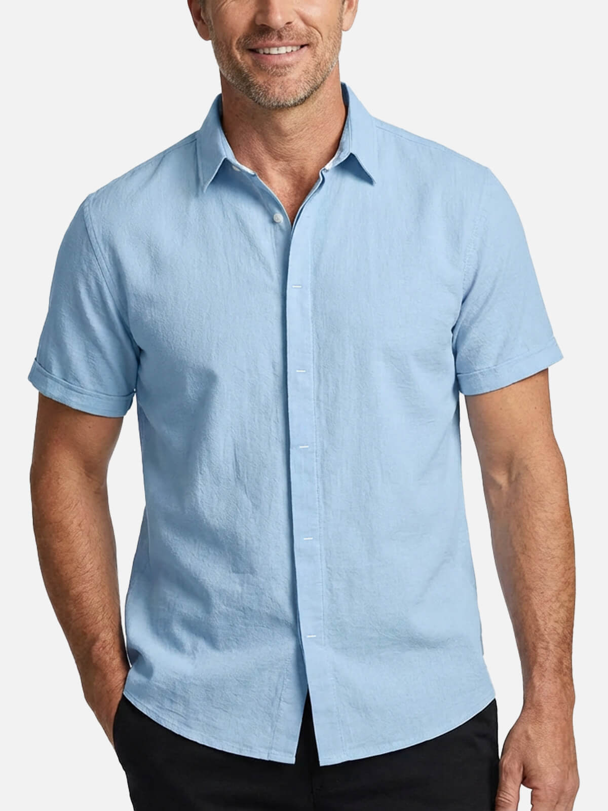 Men's Lightweight Cotton-Linen Button Shirt Eleven Oasis