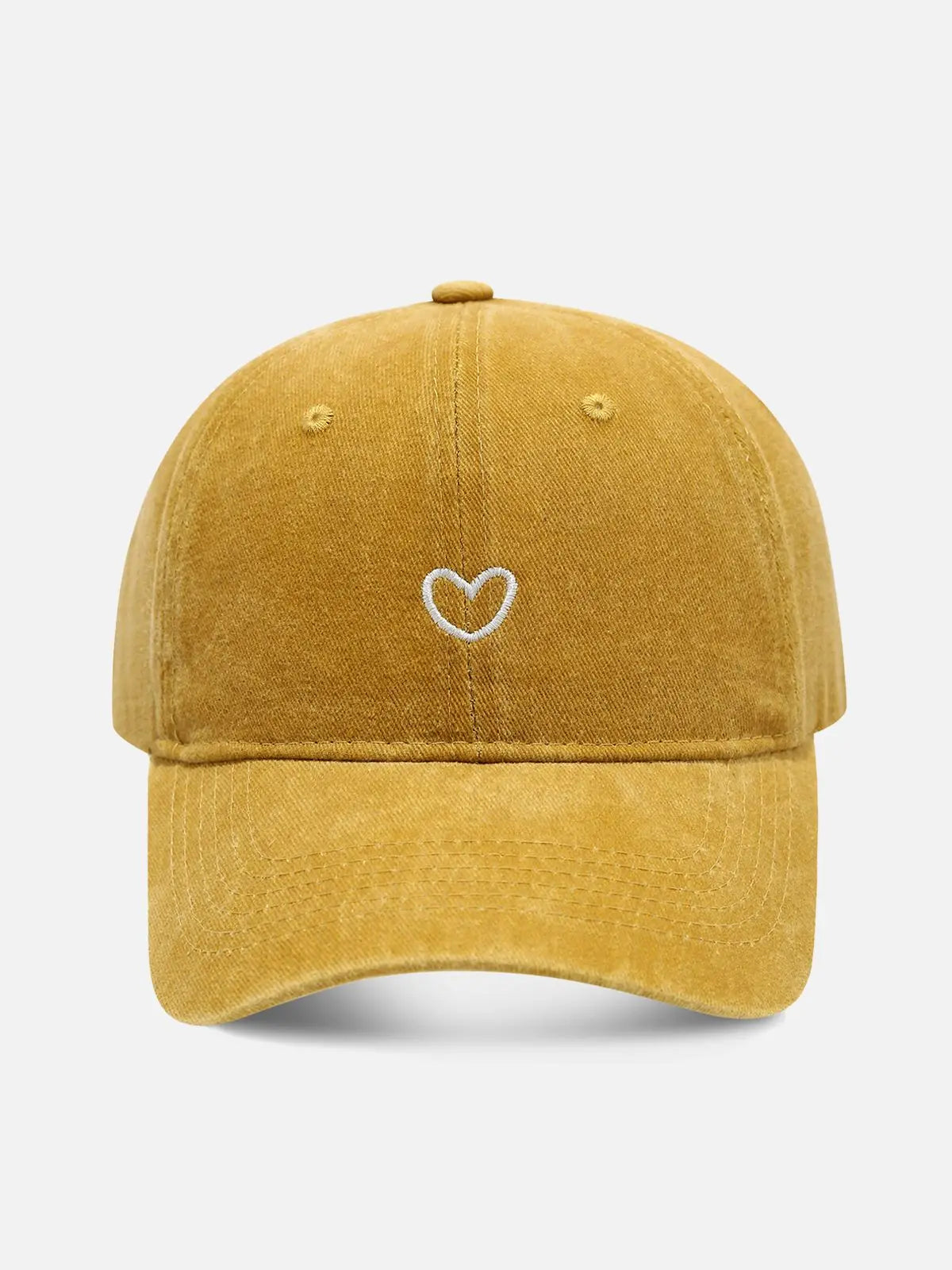 Heart Washed Cotton Baseball Cap ElevenOasis