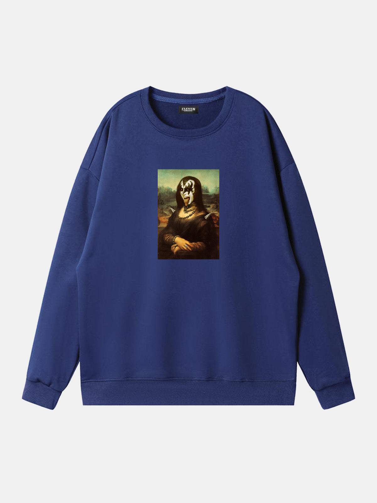 Mona Lisa Rock Parody Sweatshirt Eleven Oasis
