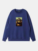 Mona Lisa Rock Parody Sweatshirt Eleven Oasis