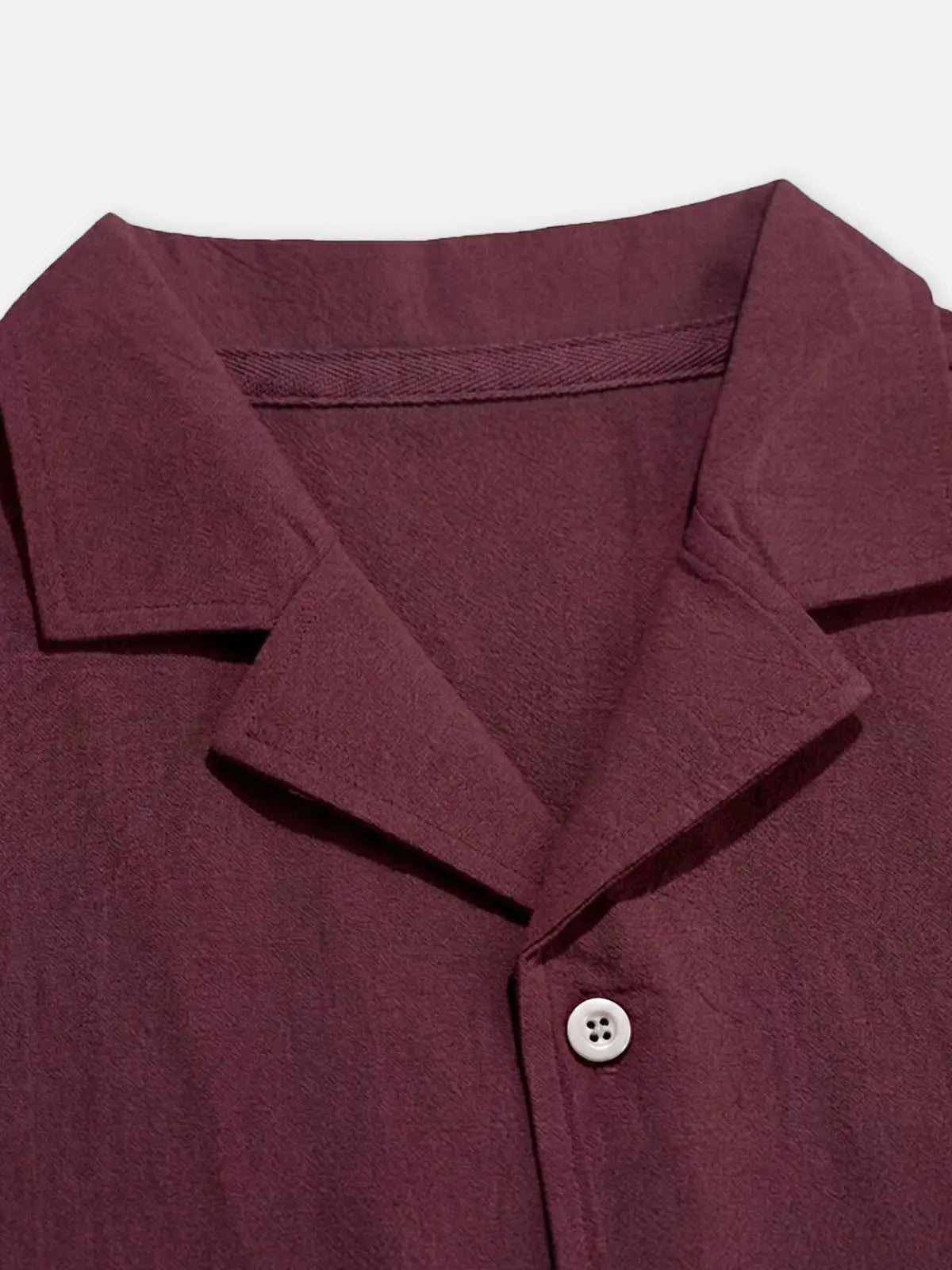 Men's Cotton-Linen Blend Short Sleeve Shirt ElevenOasis