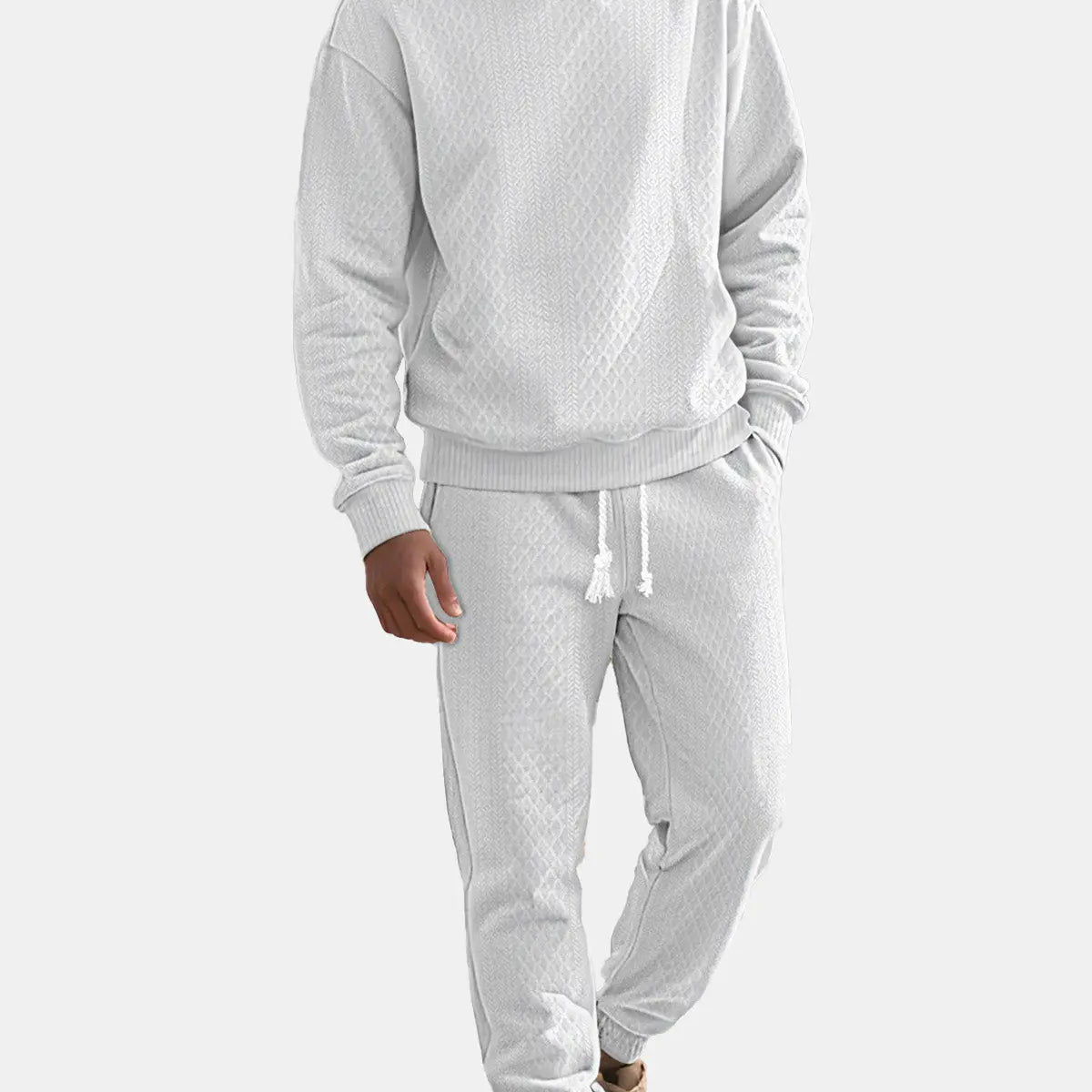 Men's Textured Hoodie Lounge Set ElevenOasis