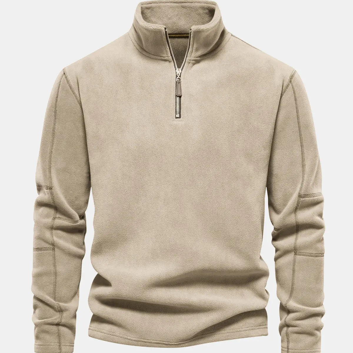 Men's Quarter-Zip Fleece Pullover Sweatshirt ElevenOasis