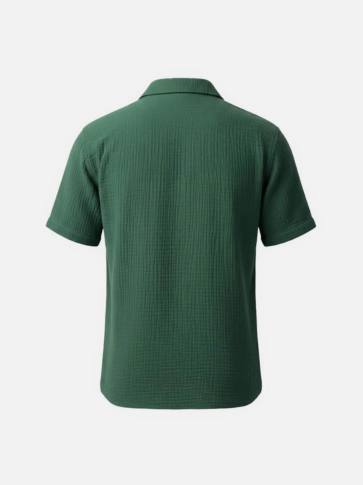 Men's Classic Cotton Crinkled Texture Short Sleeve Shirt Eleven Oasis